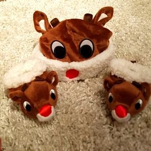 Rudolph The Red-Nosed Reindeer brand Hat & Slipper